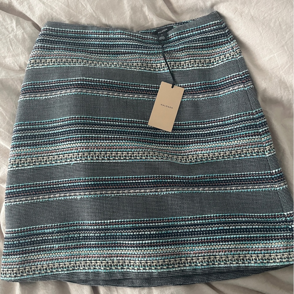 NWT Halogen striped tweed skirt size 6
